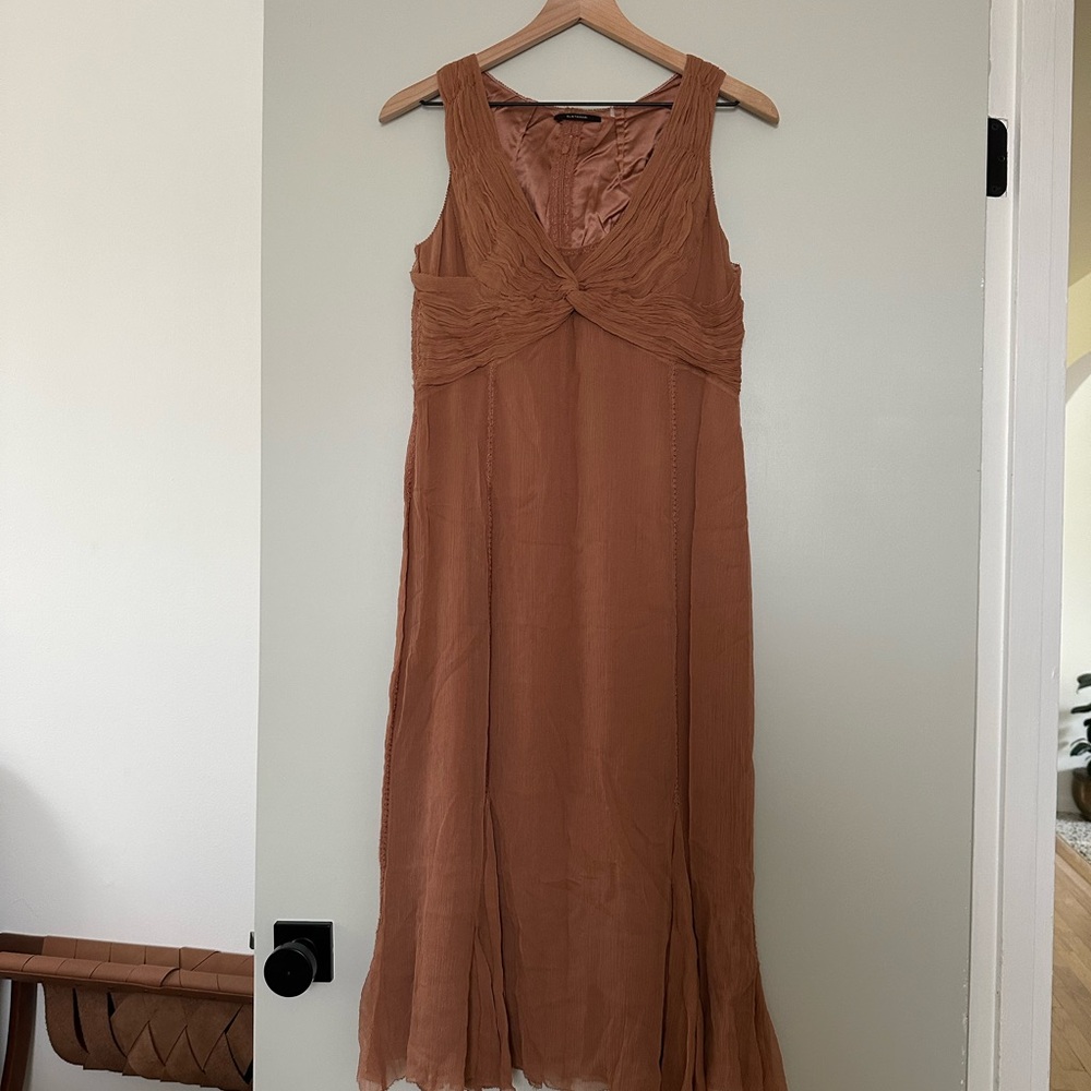 Vintage Terracotta Sleeveless Dress